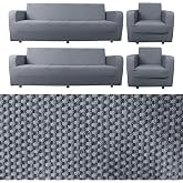 bibaha Balpeteği 3+3+1+1 lastikli kanepe &ouml;rt&uuml;s&uuml; | lastikli koltuk &ouml;rt&uuml;s&uuml; | koltuk kılıfı takımı koyu gri 180 x 230