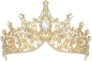 TITIVATE Tiara Crystal Crown Wedding Tiara Bridal Tiara Crystal Rhinestone Tiara Crown Princess Tiara, Crystal, Rhinestone, Alloy,