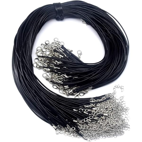 100 Pezzi Cordoncino Nero Per Gioielli Fai Da Te - Laccetti Per Bracciali E Collane - Foto 4