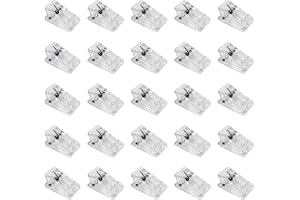 JTMKYO 25 stycken klibbiga akrylklämmor, dekorativa klämmor, transparenta självhäftande plastklämmor, väggklämmor för utomhus
