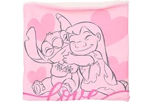 Disney Lilo & Stitch Écharpe tube en polaire avec doublure douce, bleu et rose, taille unique, accessoire d'hiver pour garçons et filles, cadeaux pour filles et garçons
