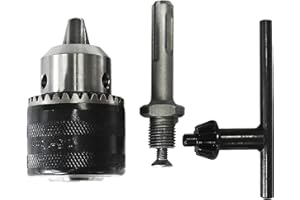 TERRYSHOP74 Mandrino ricambio per trapano con adattatore per attacco SDS PLUS misure mandrino 13 mm Filettatura M12 (Mandrino a grimagliera con chiave)
