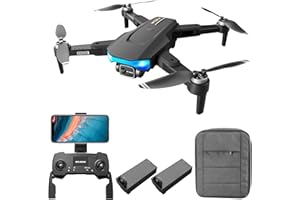 GoolRC, LS-38 - Drone RC con GPS e fotocamera 6K, per adulti, stabilizzatore anti-vibrazioni EIS, motore senza spazzole, WiFi 5G, antenna video FPV, quadricottero, modalità seguimi, con zaino