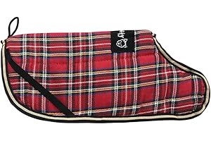 Bunty Reversible Highland Tartan Dog Coat Outdoor Warm Fleece Jacket Reflective Raincoat (M)