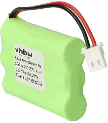 Batterie Vhbw Compatible Motorola MNP28, MBP20 - 700mAh 2.4V NiMH - Pour Babyphone