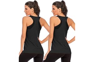 Nekosi Damen Yoga Tanktops Ärmelloses Sportshirt Kleidung Mesh Zurück Fitness Laufen Shirt Sport Oberteile
