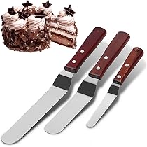Lot De 3 Spatules Coudées Pâtisserie - Acier Inoxydable 26/31/36cm Pour Glaçage Et Décoration Gâteaux