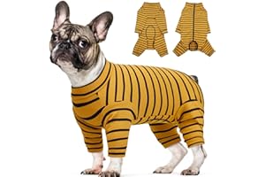 Kuoser Dog Onesie, Dog Surgery Recovery Suit, Dog Recovery Suit Female, Dog Body Suit After Surgery, Dog Onesies Small Dogs, Dog Pyjamas, Dog Pjs For Medium Dogs Yellow S