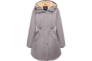 OROLAY Parka da Donna Invernale Caldo di Media Lunghezza con Piumino da Esterno con Cappuccio Foderato in Pile