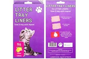 NOSEPRINT 96 Cat Litter Tray Liners Scratch Resistant Bags For Cat Litter Box- Litter Tray Liner - Cat Litter Bags 70 x 40 cm large