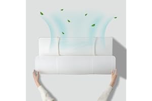 SeeYOLO Deflector de aire acondicionado de aire aire acondicionado suspendido desde arriba para casa o oficina, 90 x 27 cm