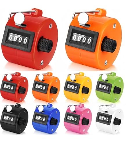Contatori Manuali A Clic - 8 Pezzi Colorati, 4 Cifre, Meccanici Senza Batterie - Foto 8