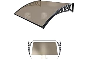 AEFFE BRICO AEFFE Pensilina Tettoia Modulabile Trasparente o Fumè, Per Porta da Esterno, Policarbonato Alveolare, Anti Grandine e Intemperie Resiste ai Raggi UV, Copertura per Porta (Fumè, 150 x 100 cm)