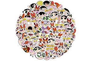 NEWHOPE 120 Pezzi Impermeabile Cartoon Powerpuff Girls Adesivi Skateboard Valigia Chitarra Bagagli Adesivi per telefoni Portatili Giocattolo Classico2