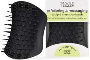 Tangle Teezer Scalp Exfoliator & Massager – Perfekt för hårbehandling och hårbottenpeeling – Tar bort smuts och döda hudceller – Använd i duschen eller med hårolja – Kolsvart