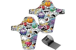 CNCLOL Lot de 2 garde-boue CNC pour vélo VTT et VTT Mudguard arrière et avant.