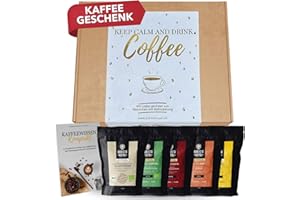 ‎BARISTA ROYAL Kaffee Geschenkset (5 x 100g) - Geschenkidee - Kaffeebohnen Geschenk Probiertset - Keep calm and drink Coffee