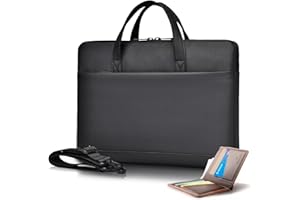 HEROIC KNIGHT Sacoche Pochette pour Ordinateur Portable 15,6 pouces 16 pouces Housse PC Étanche avec Couches de Protection Épaisse Sac à Bandoulière pour Ordinateur Portable Compatible avec Macbook Dell Acer HP