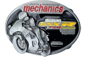 DRAGON DESIGNS TANSIDE LTD. Classic Motorcycle Mechanics Suzuki Belt Buckle with Presentation Box