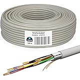 Telefonkabel von HB-DIGITAL 100m 6 x 2 x 0,6 J-Y(ST) Y Verlegekabel JYSTY 12 Adern Telefonleitung