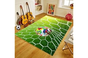 PEIHUODAN Alfombras Futbol Baloncesto Habitacion Juvenil Chico Infantiles Niño Sin Pelo Grande/Pequeñas Alfombras Salon Modernas Alfombras De Vinilo Lavable Alfombras De Juegos (Color,80x120 cm)