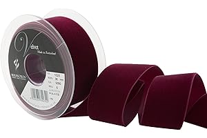 Berisfords Velvet Ribbon, Bordeaux, 10.2 x 4.5 x 10.2 cm