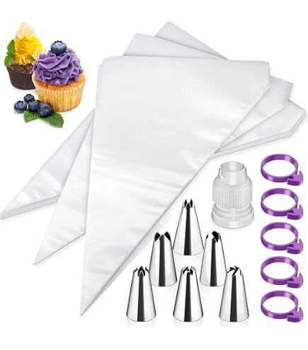 Confezione Da 20 Sac à Poche Monouso Per Pasticceria - Sacchetti Trasparenti Antiscivolo Da 41 Cm Per Decorare Torte E Cupcake