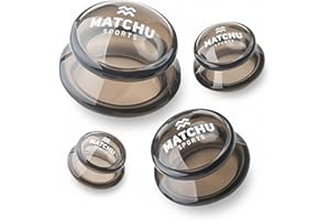 MATCHU - Bonnets en cellulite - Bonnets en silicone - Lot de 4 tasses - Corps intégral - Bonnets de massage - Gris foncé - Durable - Facile à nettoyer - Anti-cellulite - Vacuum - Anti-âge