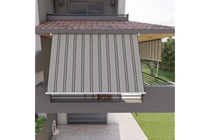 BIACCHI ETTORE SRL Tenda da sole a caduta 3x2,5 mt beige/bordeaux, beige/verde, beige/ocra, beige finestra o balcone MILOS (Beige / Verde)