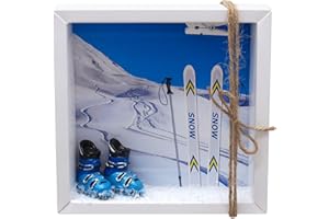 ZauberDeko Geldgeschenk Verpackung Skiurlaub Skischuhe Ski Winterurlaub Geldverpackung Weihnachten Gutschein