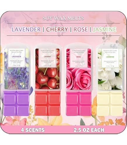Pastilles Parfumées Fleur De Tiaré - Sachet De 12, Cire Végétale, Fait Main En France, Brûlent 3h, Multicolores