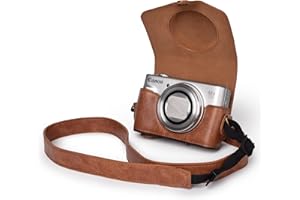 kinokoo Custodia per fotocamera per Canon PowerShot SX720 HS SX730 e SX740 HS - Custodia protettiva in pelle PU PowerShot SX720/SX730/SX740 HS con tracolla - Marrone