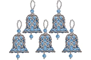 DESIGNWORKS INK Design Works Beaded Ornaments Kit-Makes Set of 5, Metal, Various