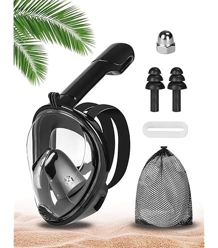 Maschera Snorkeling Integrale Kasanni - Visione 180°, Antiappannamento - Con Supporto Action Cam - Adulti - Foto 3