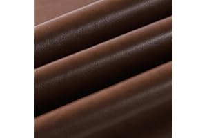 Wooqu Buchtuch aus PU-Leder, PU-beschichtet und Vliesbasis, lederähnliche Optik, weich, 43,2 x 73,7 cm, zum Buchbinden, Ziegennarben, Braun