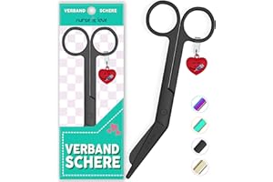 Nurse is Love Verbandsschere Pflege, Verbandschere Krankenschwester Schere aus Edelstahl scharf, abgerundete Spitze | für rettungsschere | Trauma schere mit bunt Designs | krankenschwester