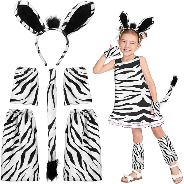 WIDMANN MILANO Zebra Verkleidungsset – Ohren & Schwanz Für Karneval Und Mottoparty