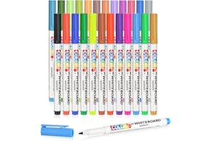 EooUooIP Set di pennarelli cancellabili a secco, 24 colori assortiti per lavagna bianca, per insegnanti, studenti, casa, scuola, ufficio, aula e regali essenziali per bambini