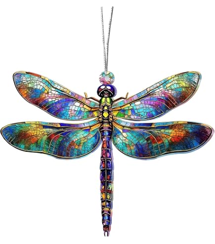 Acchiappasole in vetro colorato a forma di libellula, in rosa tenue, da appendere alle finestre o come decorazione per la casa, idea regalo unica. - Italia