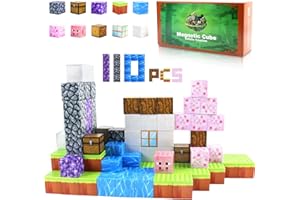 Uiczdry 110 Pièces Blocs de Construction Magnétiques,STEM Montessori Build Mine Magnet World Set,Jouets Cadeaux pour Enfants,Jouets Magnétiques Sensoriels Cadeaux pour Garçons Filles âge 6+