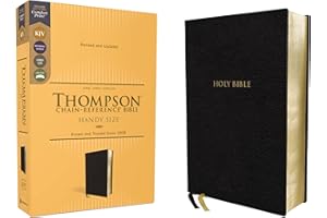 KJV, Thompson Chain-Reference Bible, Handy Size, European Bonded Leather, Black, Red Letter, Comfort Print: King James Version, Black, European Bonded Leather, Red Letter