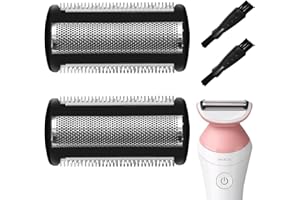 FEGAT 2 sztuki wymiennych głowic tnących do BRL130 BRL140 BRL175 RL146 BG2000, wymienna głowica tnąca do trymera foliowego ze stali nierdzewnej, ostrza zapasowe do elektrycznych Ladyshaver na mokro i sucho