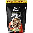True Elements Muesli Nuts & Berries 700g - With 14% Millets, Almonds & Cranberries | Muesli Nuts Delight | Breakfast Cereal | 100% Wholegrain