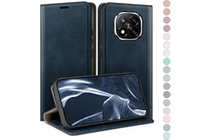 HUOUH Funda para Xiaomi Redmi Note 14 Pro 5G Estuche de billetera con cuero de PU con Bloqueo RFID,titular de tarjeta de crédito,Cubierta a prueba de golpes teléfonos Fundas para Note14Pro Azul Oscuro