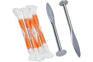 AB TOOLS Two Footprint Line Pins and Four Braided Nylon Chalk Line Size A 18m TE239_TE269