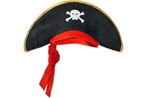 Balinco Sombrero de Pirata para Niños - Accesorio de Disfraz para Niñas y Niños para Carnaval/Carnaval