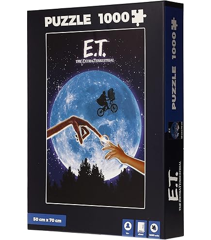 Clementoni Cult Movies Puzzle 1000 Piezas E.T. – Rompecabezas De Cine De 70x50 Cm, Imagen De Póster Icónico, Materiales Reciclados, Fabricado En Italia, Regalo Para Fans Del Cine