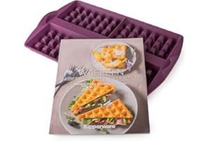 Tupperware Waffelform lila + Waffelheft