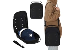 XSQD Baseball Cap Aufbewahrungs Box, Kann 6 Baseballkappen, Atmungsaktive und Verschleißfeste Hutboxen, Geeignet für die Tägliche Lagerung oder Reise Tragen Staubhut Cap Aufbewahrung Tasche