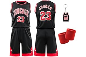 Pardofelis Maglia e pantaloncini da basket per ragazzi, ad asciugatura rapida, con wrist wraps, senza maniche, per allenamento e giochi, abbigliamento da basket di alta qualità